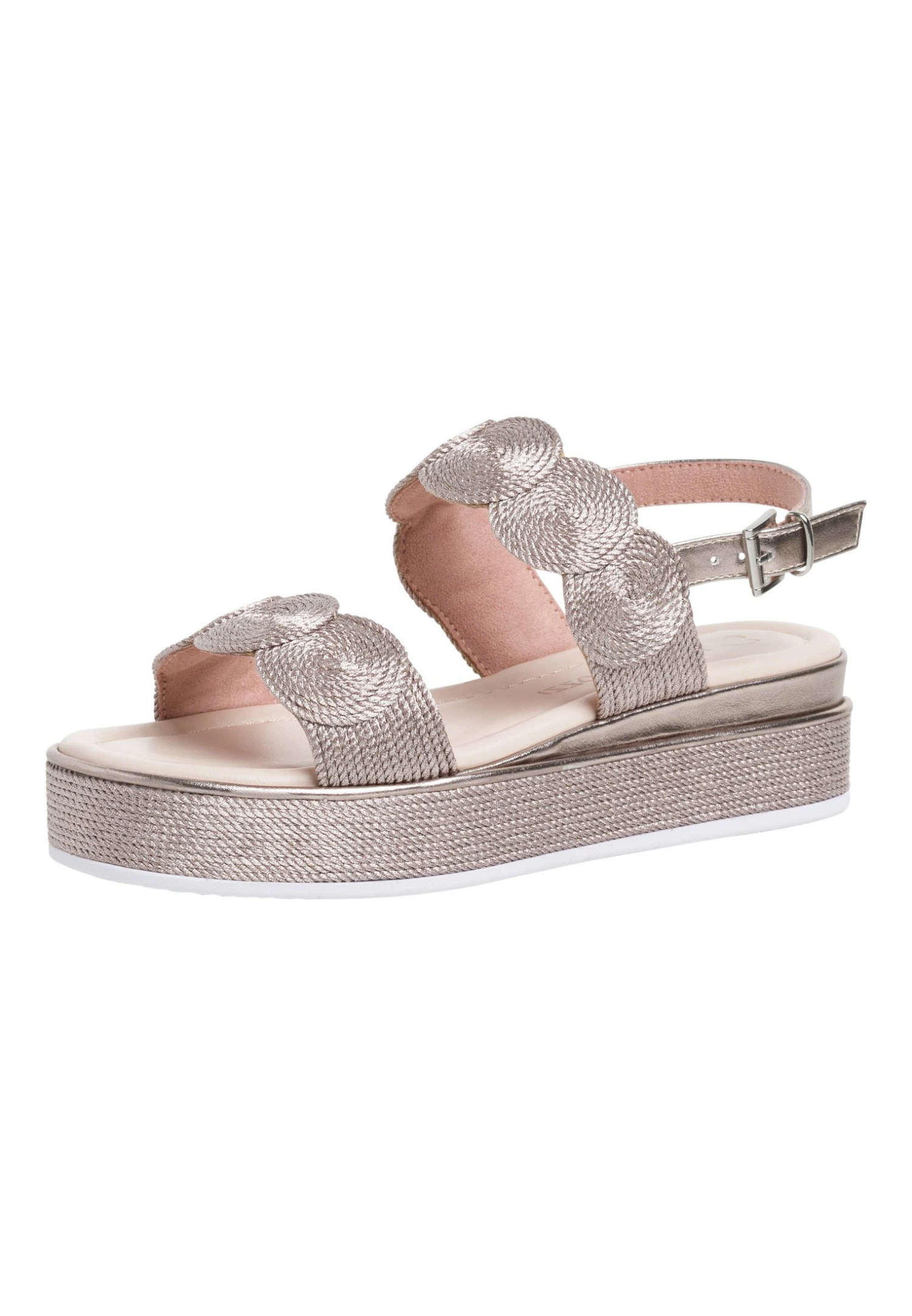 Marco Tozzi Sandalen Met Plateauzool - Rose Metallic 3 Marco Tozzi Sandalen Met Plateauzool - Rose Metallic - Afbeelding 3