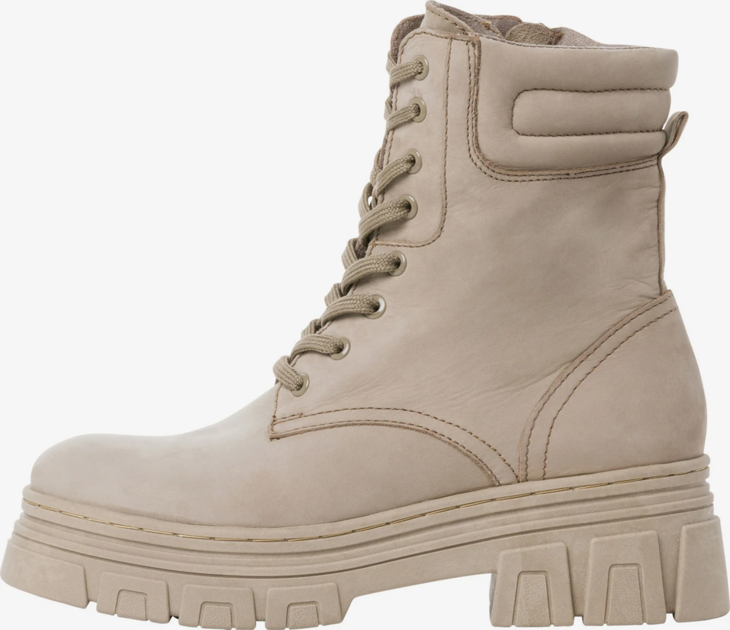 Marco Tozzi Enkellaarsjes Veterlaarsjes Dames Taupe 4 Marco Tozzi Enkellaarsjes Veterlaarsjes Dames Taupe - Afbeelding 4