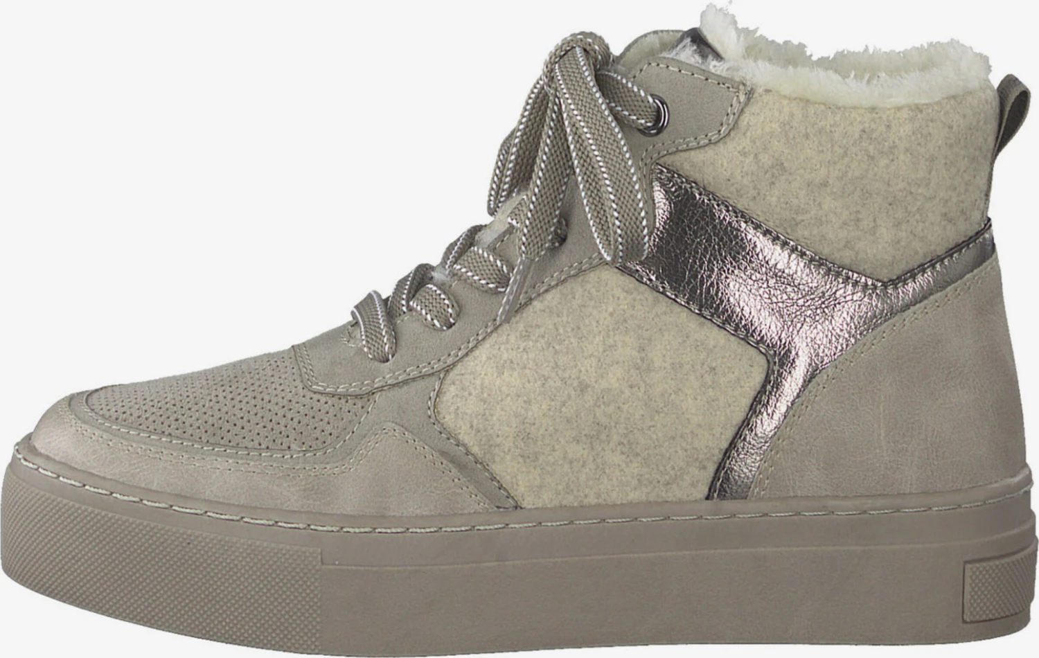 Marco Tozzi Enkellaarsjes Veterlaarsjes Dames Beige / Ecru / Lichtbeige 2 Marco Tozzi Enkellaarsjes Veterlaarsjes Dames Beige / Ecru / Lichtbeige - Afbeelding 2