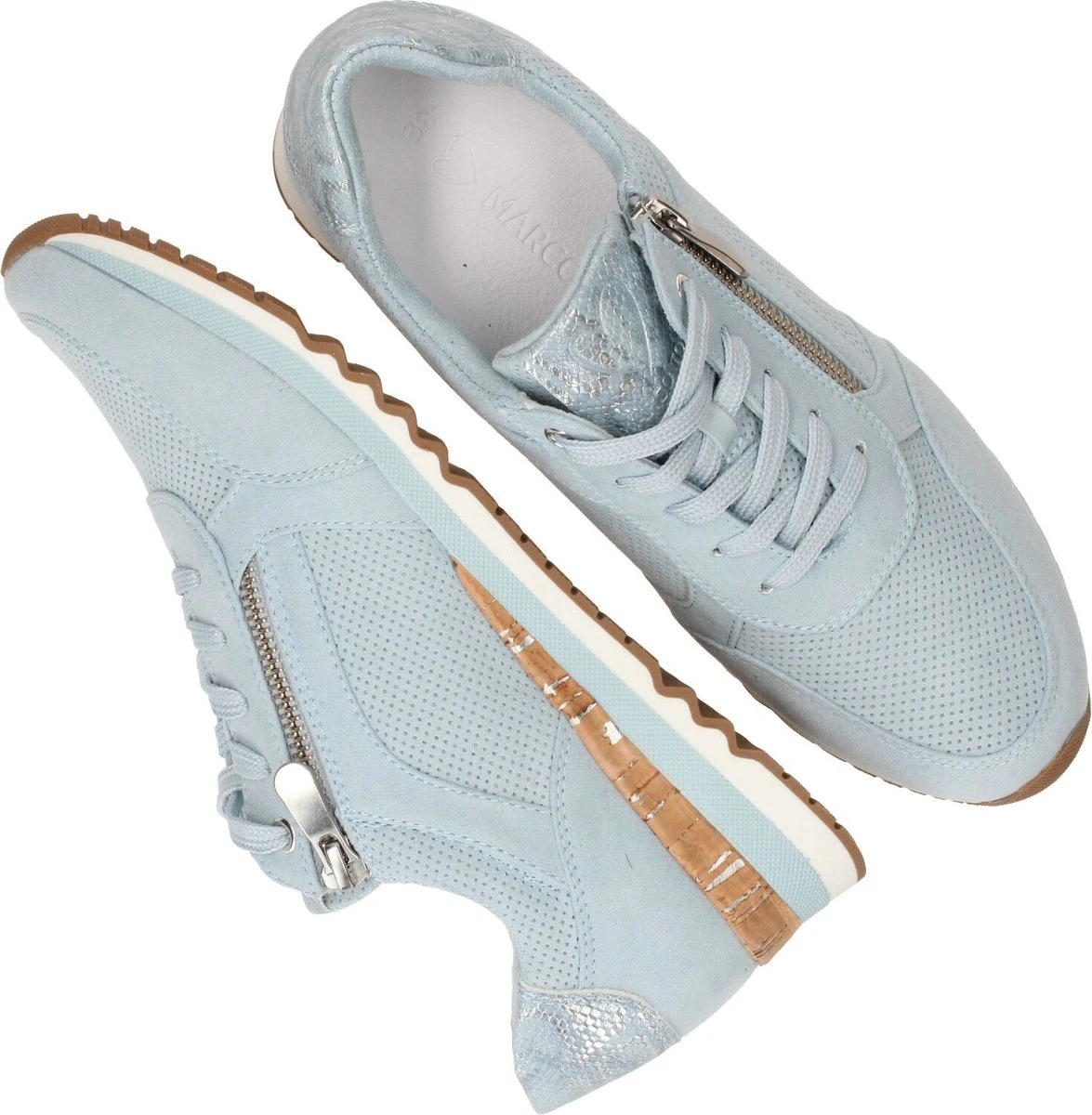 Marco Tozzi Dames Sneaker - Licht Blauw - Maat 38 16 Marco Tozzi Dames Sneaker - Licht Blauw - Maat 38 - Afbeelding 16