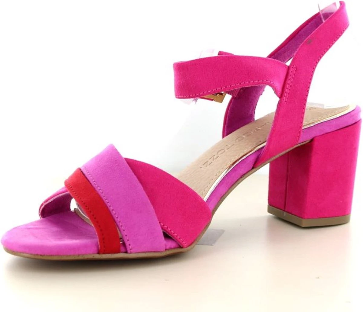 Marco Tozzi | Hak Sandaal | Roze Combi | Maat 38 2 Marco Tozzi | Hak Sandaal | Roze Combi | Maat 38 - Afbeelding 2