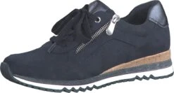 Marco Tozzi Dames Sneaker - 23781-991 Donkerblauw - Maat 38