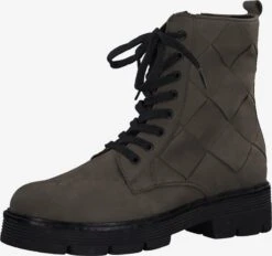 Marco Tozzi Enkellaarsjes Veterlaarsjes Dames Olijfgroen