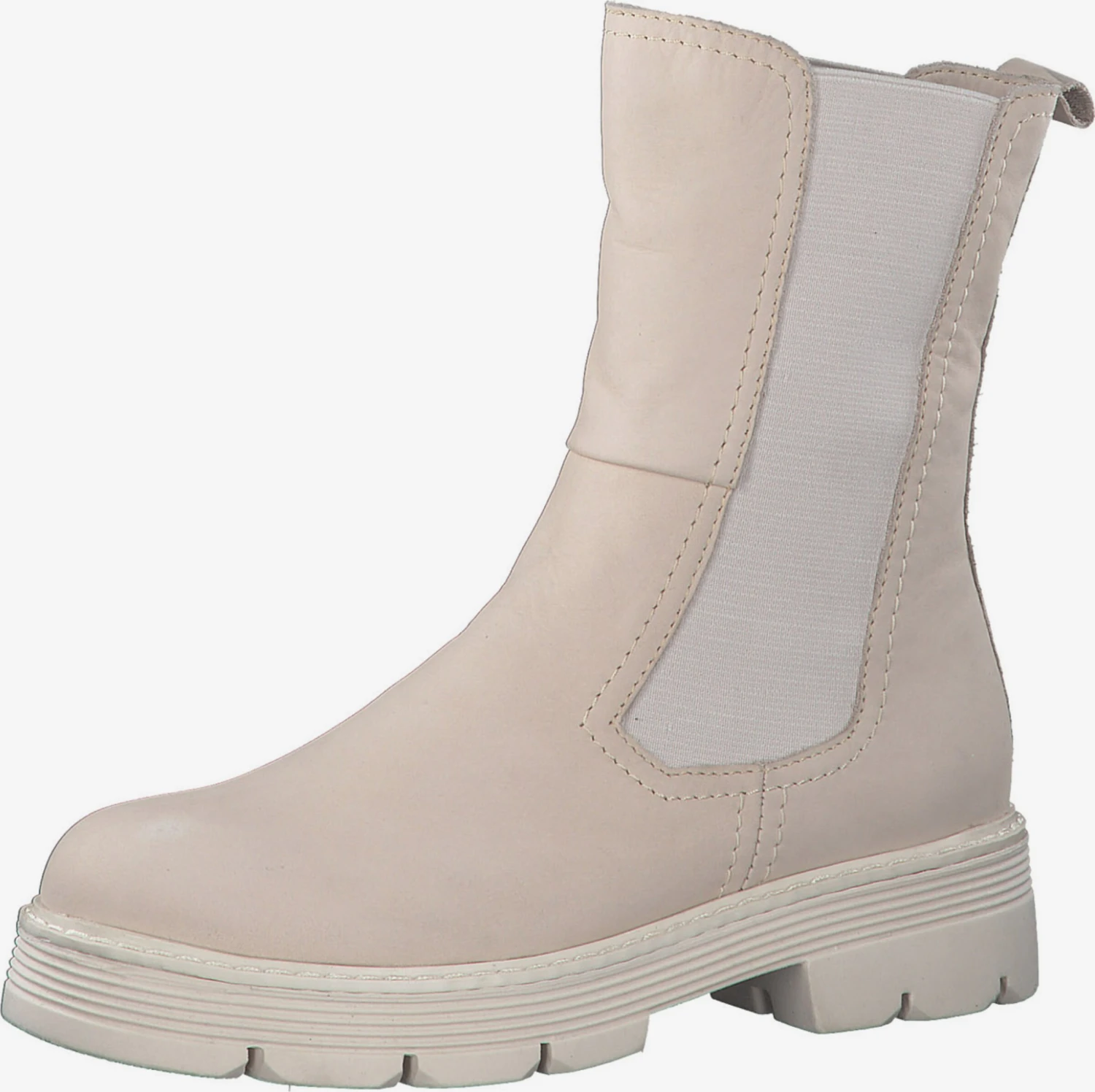 Marco Tozzi Enkellaarsjes Chelsea Boots Dames Beige / Crème 1 Marco Tozzi Enkellaarsjes Chelsea Boots Dames Beige / Crème