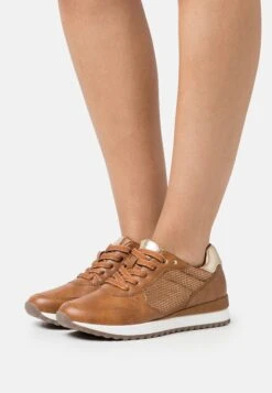 Marco Tozzi Sneakers Laag - Cognac Comb