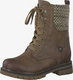 Marco Tozzi Enkellaarsjes Veterlaarsjes Dames Bruin