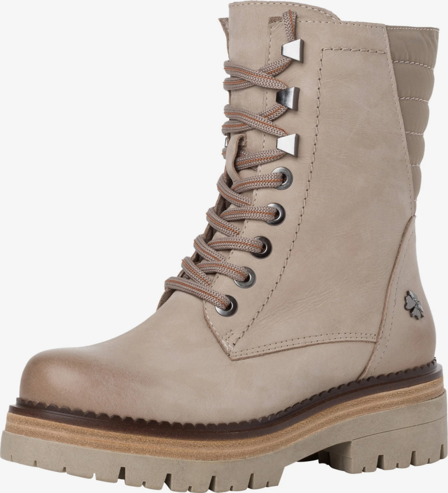 Enkellaarsjes Veterlaarsjes Dames Taupe 1 Enkellaarsjes Veterlaarsjes Dames Taupe