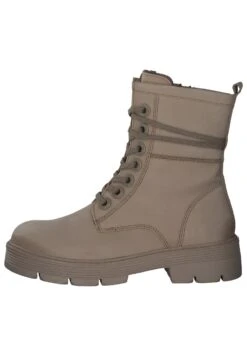 Marco Tozzi Enkellaarsjes Met Plateauzool - Beige