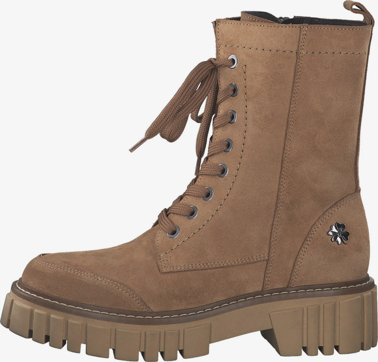 Enkellaarsjes Veterlaarsjes Dames Camel 2 Enkellaarsjes Veterlaarsjes Dames Camel - Afbeelding 2