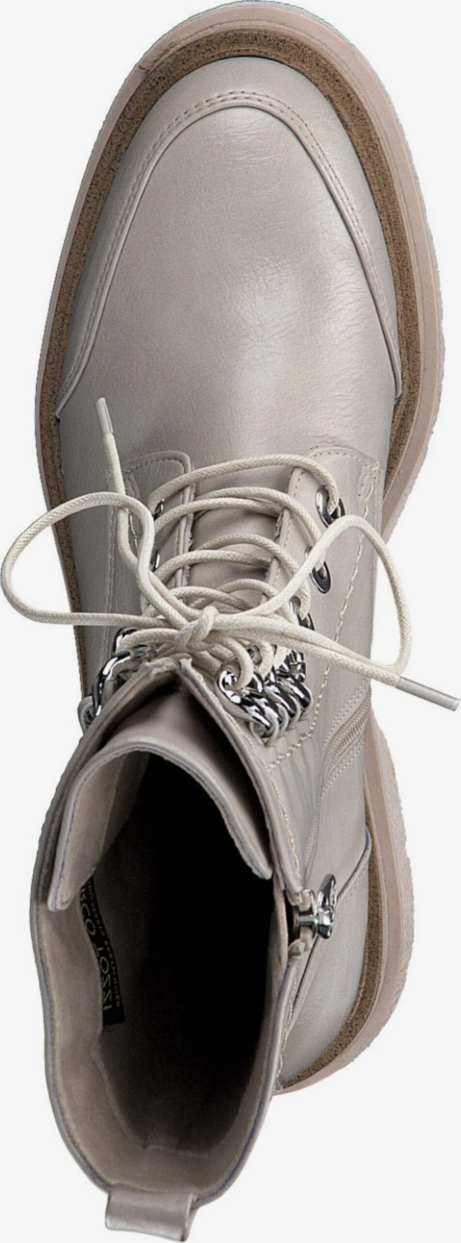 Marco Tozzi Enkellaarsjes Veterlaarsjes Dames Beige 4 Marco Tozzi Enkellaarsjes Veterlaarsjes Dames Beige - Afbeelding 4