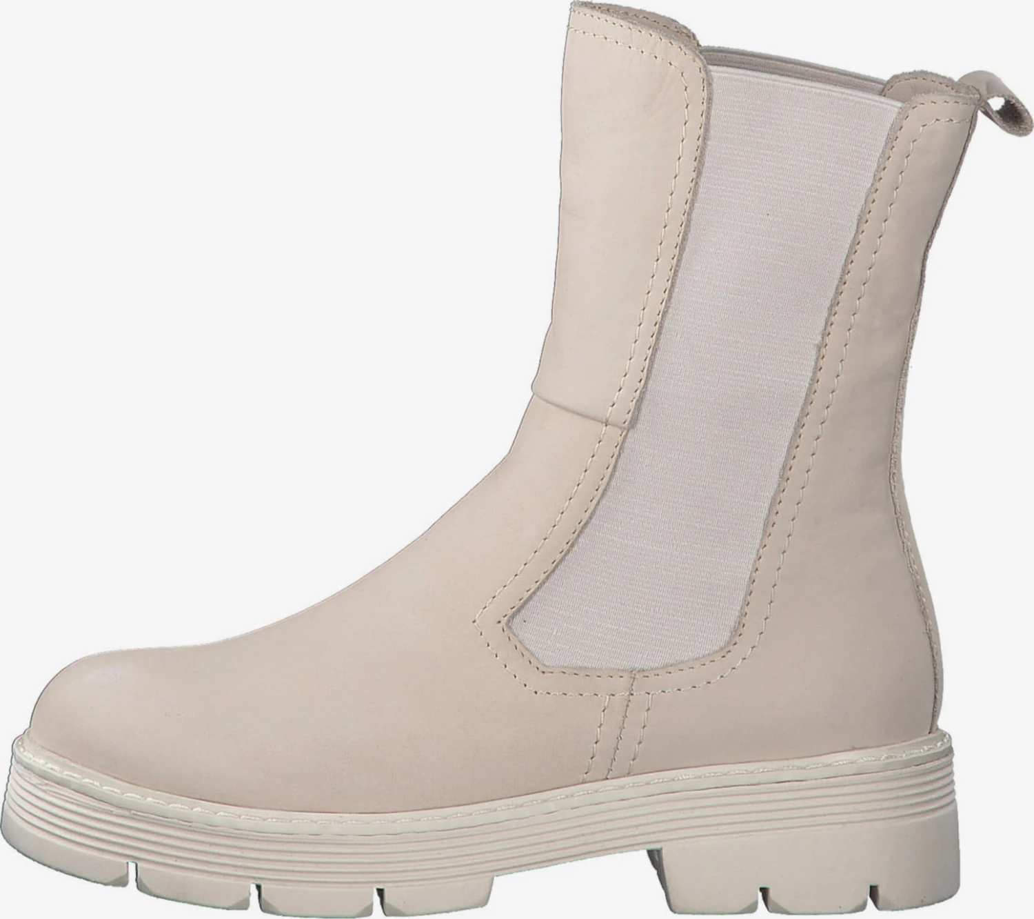 Marco Tozzi Enkellaarsjes Chelsea Boots Dames Beige / Crème 2 Marco Tozzi Enkellaarsjes Chelsea Boots Dames Beige / Crème - Afbeelding 2