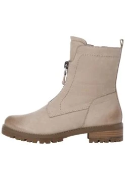 Marco Tozzi Enkellaarsjes Met Plateauzool - Taupe