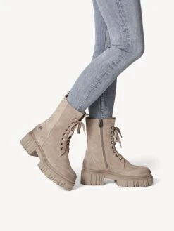 Enkellaarsjes Veterlaarsjes Dames Mokka -Clothing store 6741e1db7e1ee35630972518eb2c0845