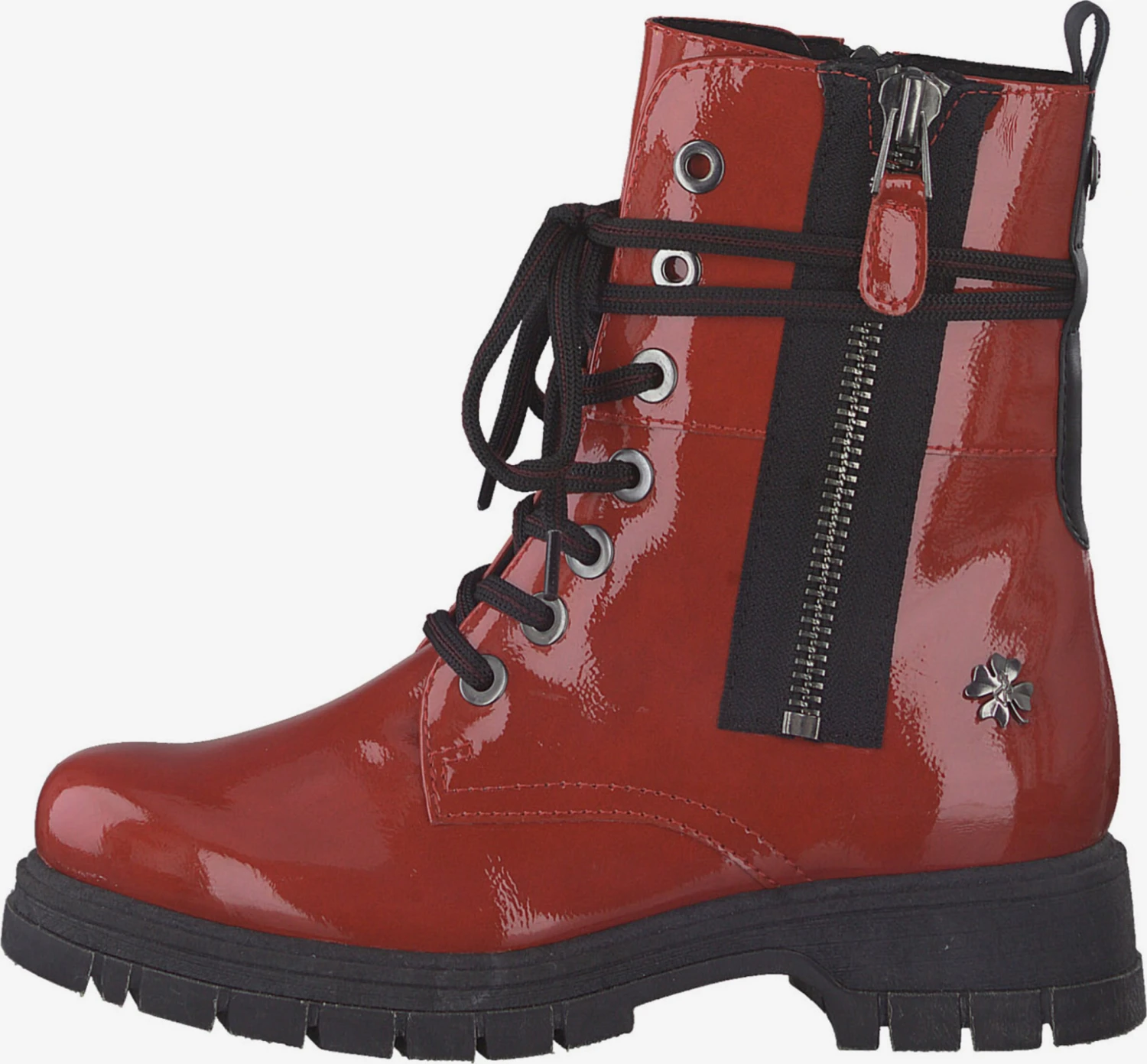 Marco Tozzi Enkellaarsjes Veterlaarsjes Dames Wijnrood 2 Marco Tozzi Enkellaarsjes Veterlaarsjes Dames Wijnrood - Afbeelding 2