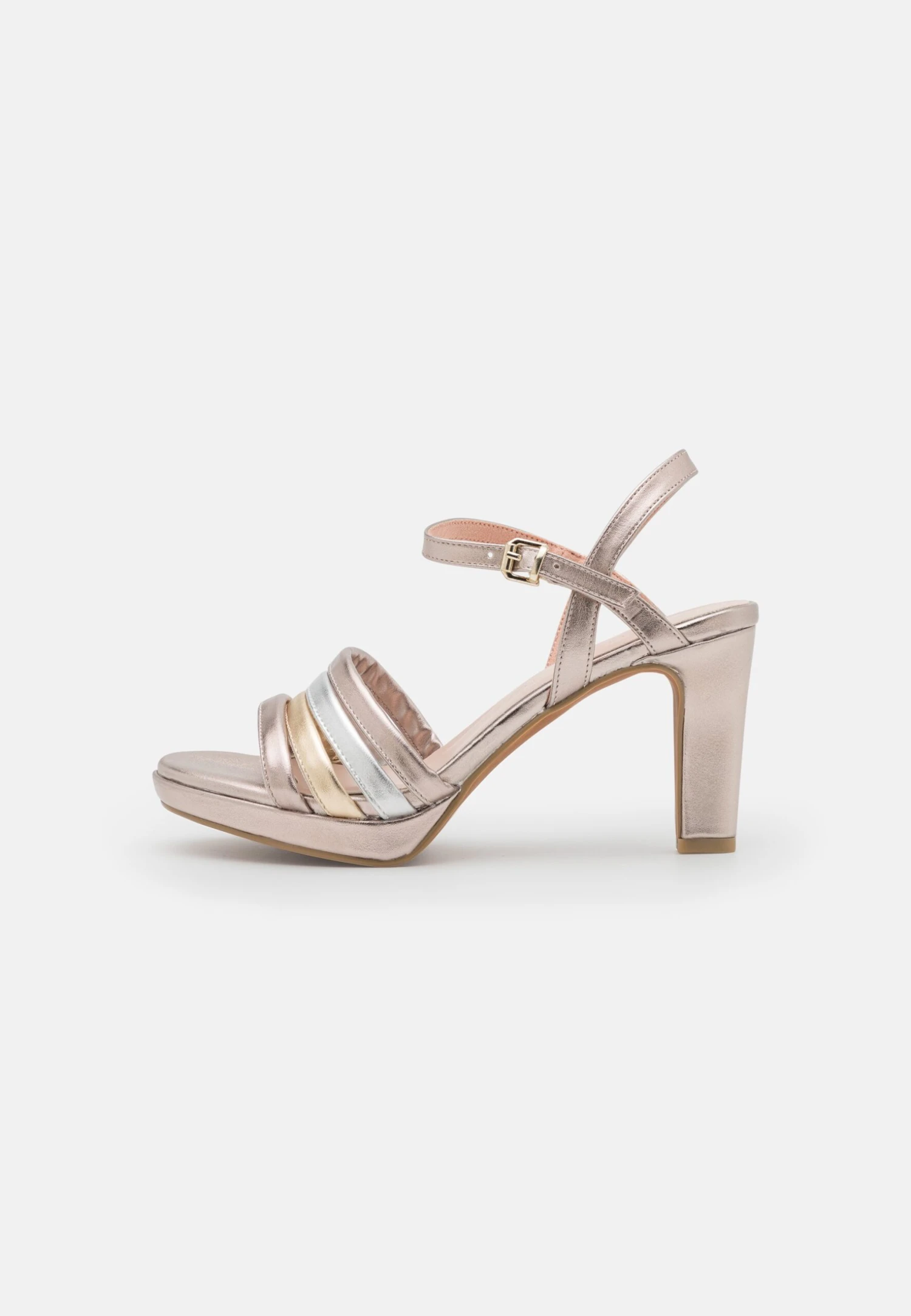 Marco Tozzi Sandalen Met Hoge Hak - Rose Metallic Comb 2 Marco Tozzi Sandalen Met Hoge Hak - Rose Metallic Comb - Afbeelding 2