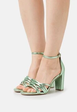 Marco Tozzi Sandalen Met Hoge Hak - Green Metallic