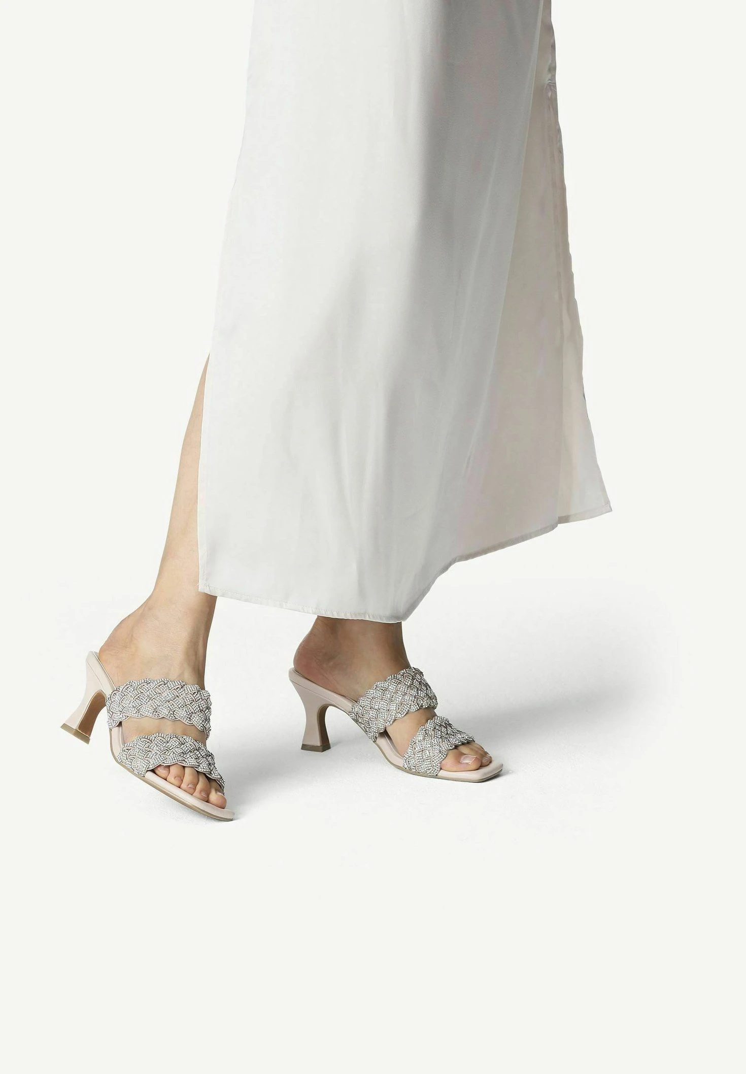 Marco Tozzi Muiltjes Met Hak - Powder 1 Marco Tozzi Muiltjes Met Hak - Powder