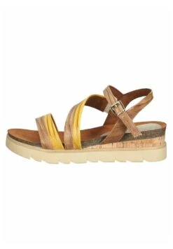 Marco Tozzi Sandalen Met Sleehak - Cognac Liz.Com