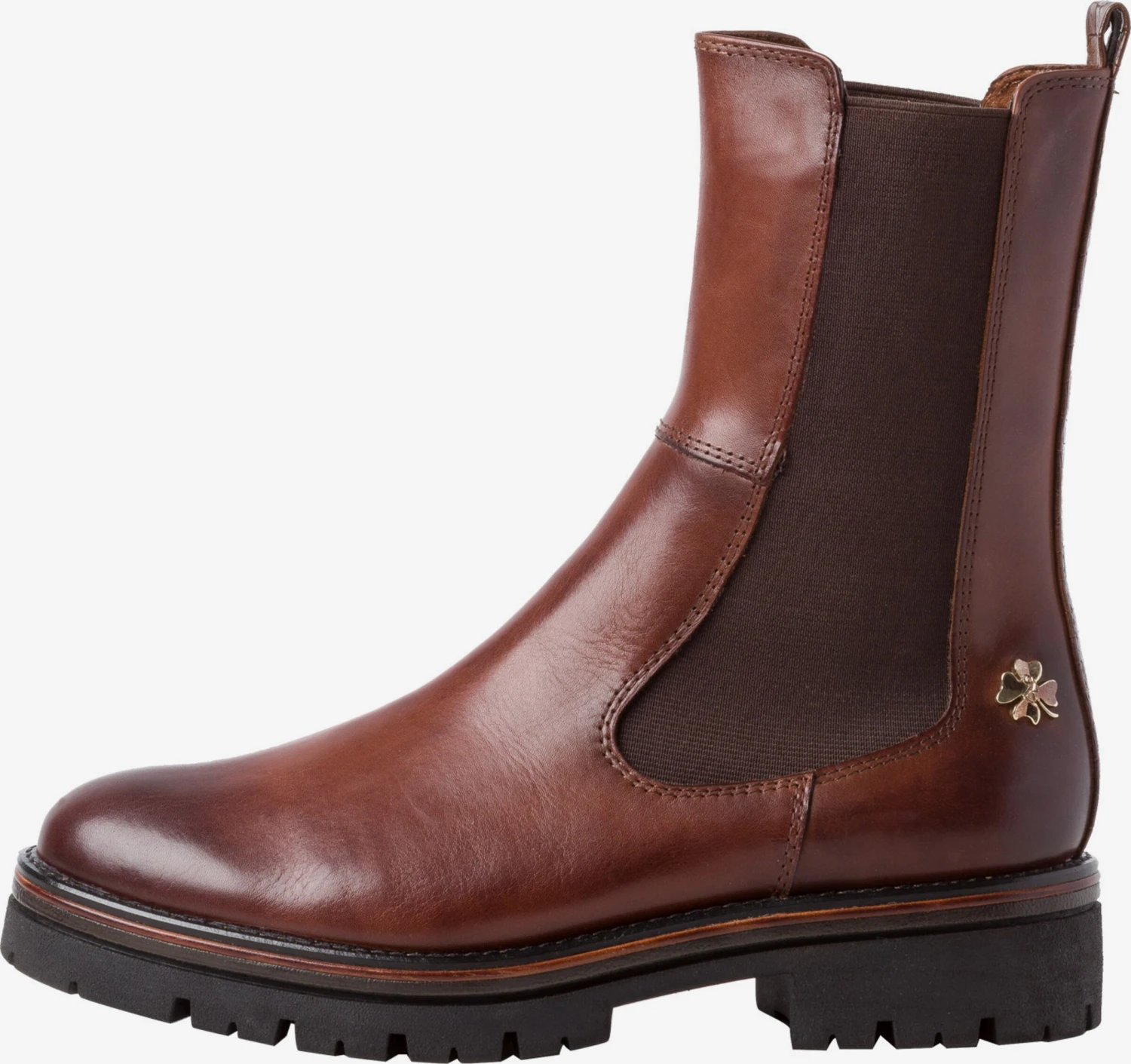 Enkellaarsjes Chelsea Boots Dames Donkerbruin 4 Enkellaarsjes Chelsea Boots Dames Donkerbruin - Afbeelding 4