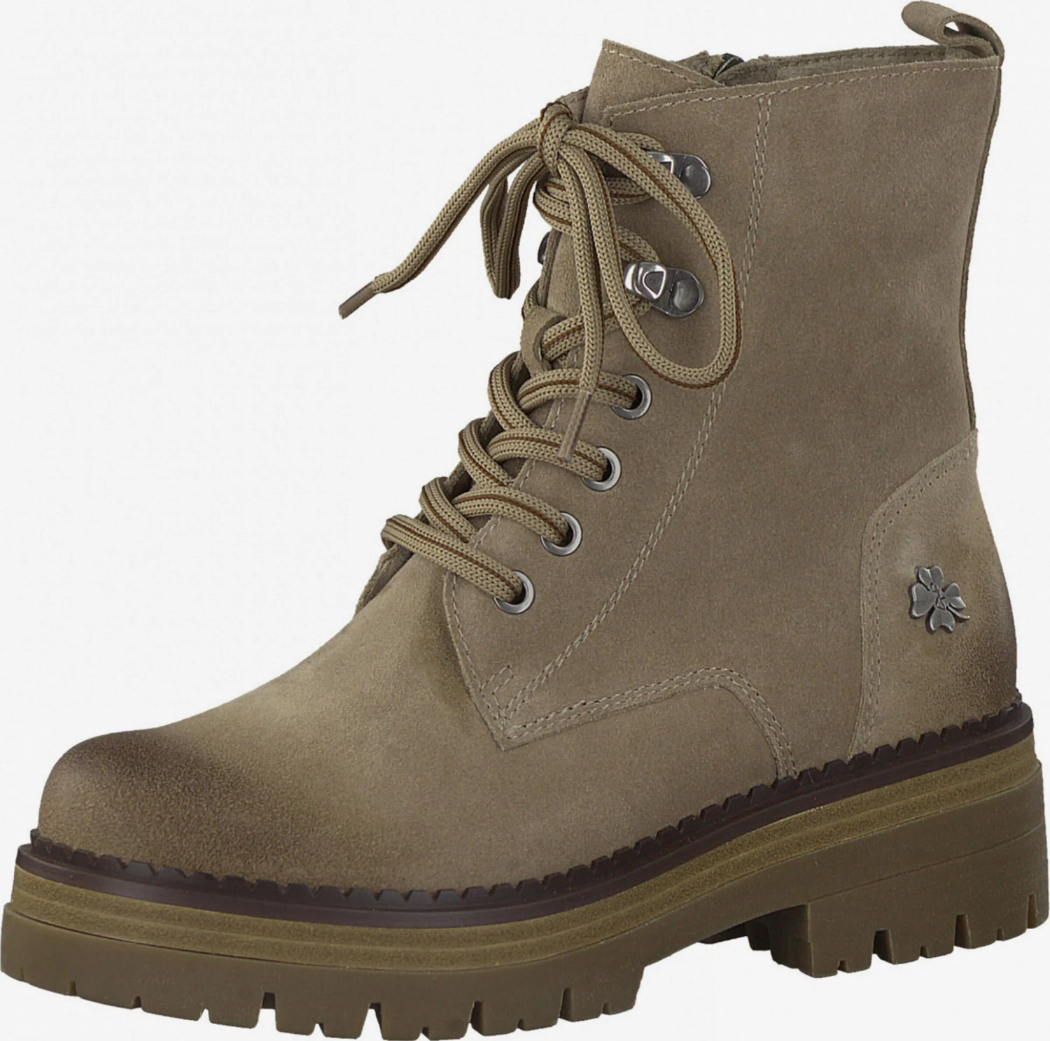 Enkellaarsjes Veterlaarsjes Dames Lichtbruin 1 Enkellaarsjes Veterlaarsjes Dames Lichtbruin