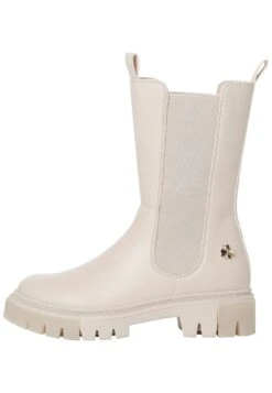 Marco Tozzi Guido Maria Kretschmer - Enkellaarsjes Met Plateauzool - Cream