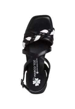 Marco Tozzi By Guido Maria Kretschmer - Sandalen Met Plateauzool - Black/White -Clothing store 906f08623add4bb8b433ce9599ae4b10