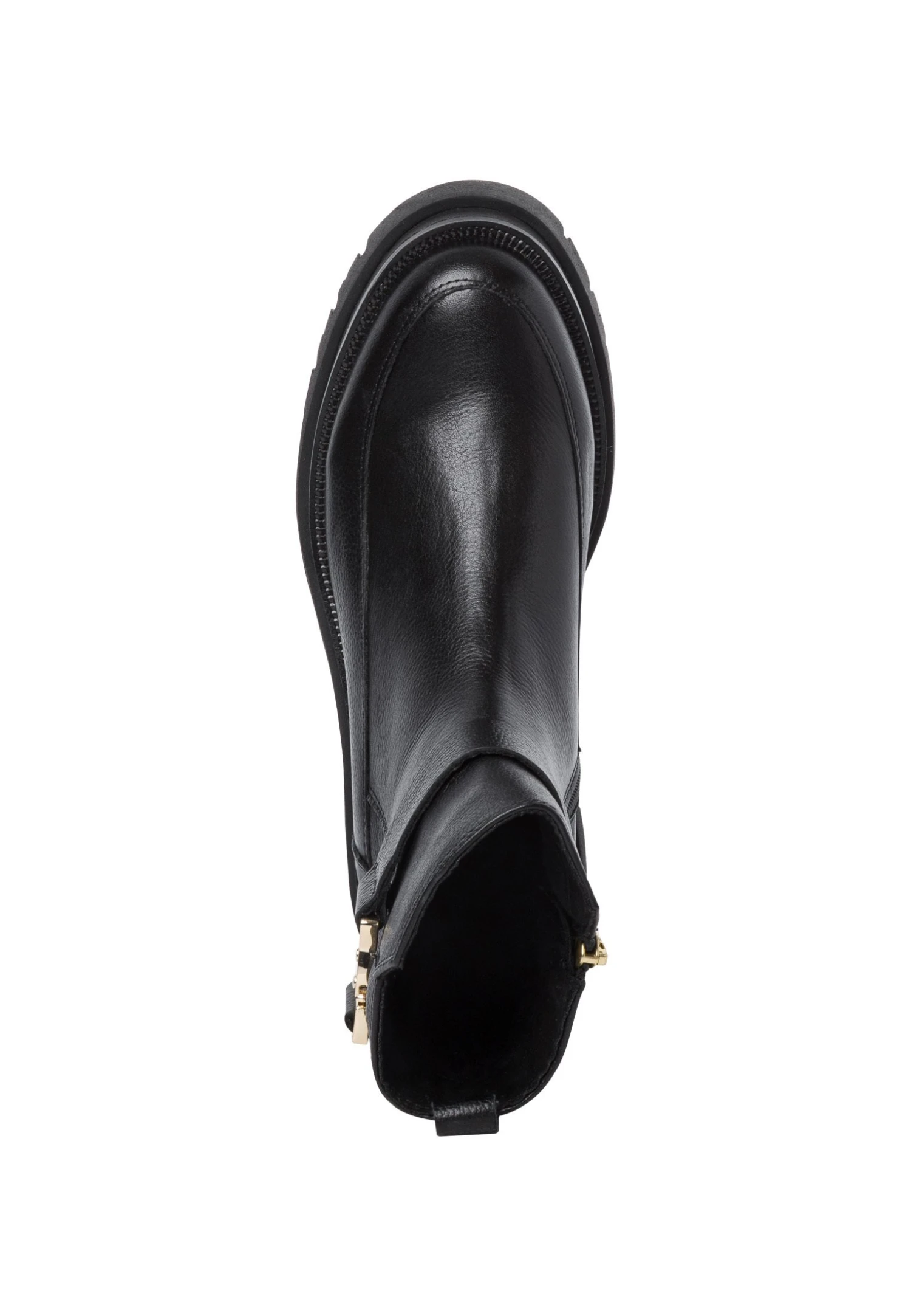 Marco Tozzi Enkellaarsjes Met Plateauzool - Black Gold 3 Marco Tozzi Enkellaarsjes Met Plateauzool - Black Gold - Afbeelding 3