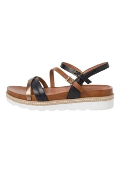 Marco Tozzi Sandalen Met Plateauzool - Navy Comb