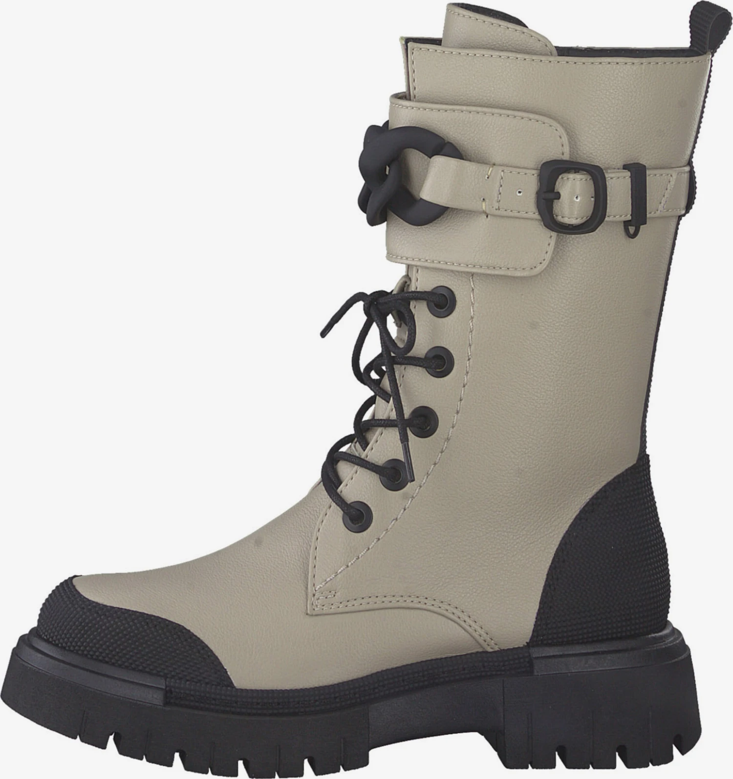 Marco Tozzi Enkellaarsjes Veterlaarsjes Dames Greige 2 Marco Tozzi Enkellaarsjes Veterlaarsjes Dames Greige - Afbeelding 2