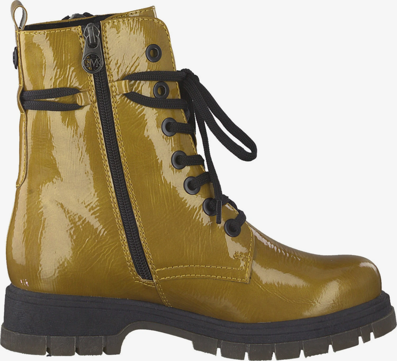 Marco Tozzi Enkellaarsjes Veterlaarsjes Dames Mosterd 3 Marco Tozzi Enkellaarsjes Veterlaarsjes Dames Mosterd - Afbeelding 3