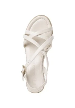 Marco Tozzi Sandalen Met Sleehak - Cream -Clothing store afcb092b734d448ba1491fddea60650b