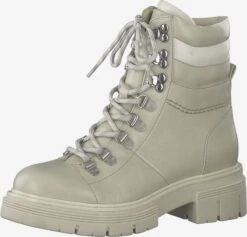 Marco Tozzi Enkellaarsjes Veterlaarsjes Dames Beige / Ecru