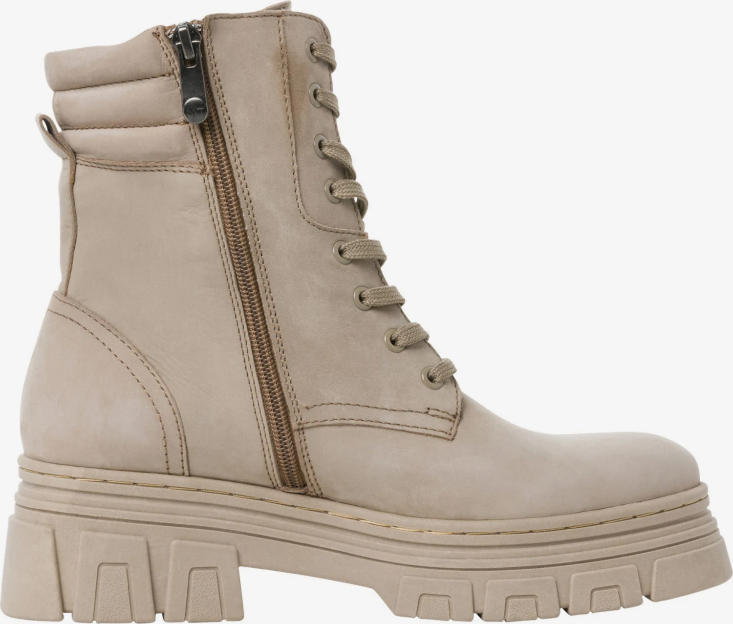 Marco Tozzi Enkellaarsjes Veterlaarsjes Dames Taupe 3 Marco Tozzi Enkellaarsjes Veterlaarsjes Dames Taupe - Afbeelding 3