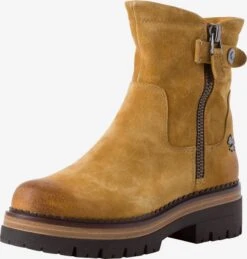 Klassieke Enkellaarsjes Enkellaarsjes Dames Mosterd