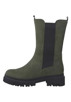 Marco Tozzi Plateaulaarzen - Khaki Comb