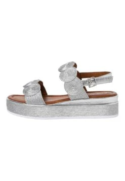 Marco Tozzi Sandalen Met Plateauzool - Silver