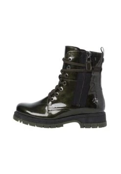 Marco Tozzi Kretschmer - Veterboots - Khaki Met Pat.