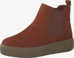 Marco Tozzi Enkellaarsjes Chelsea Boots Dames Roestbruin