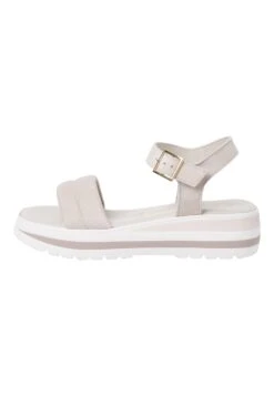Marco Tozzi Sandalen Met Plateauzool - Pebble