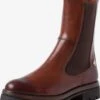 Enkellaarsjes Chelsea Boots Dames Donkerbruin