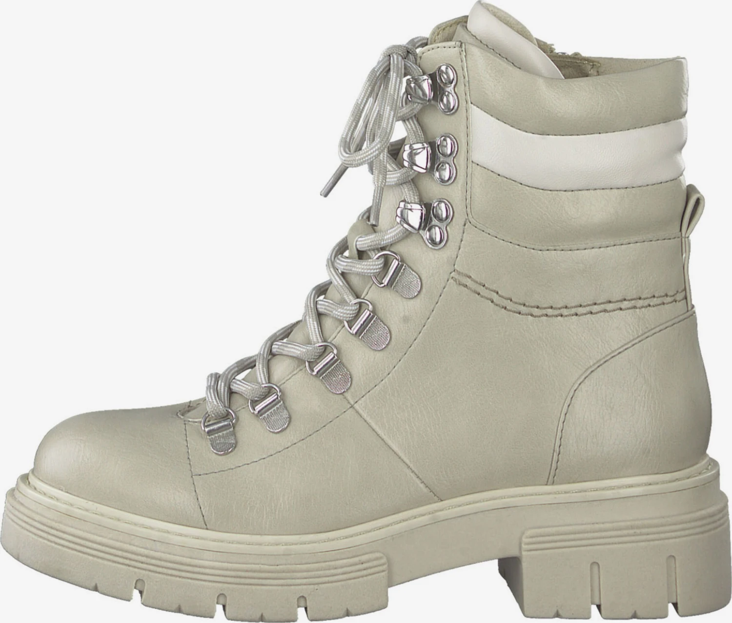 Marco Tozzi Enkellaarsjes Veterlaarsjes Dames Beige / Ecru 2 Marco Tozzi Enkellaarsjes Veterlaarsjes Dames Beige / Ecru - Afbeelding 2